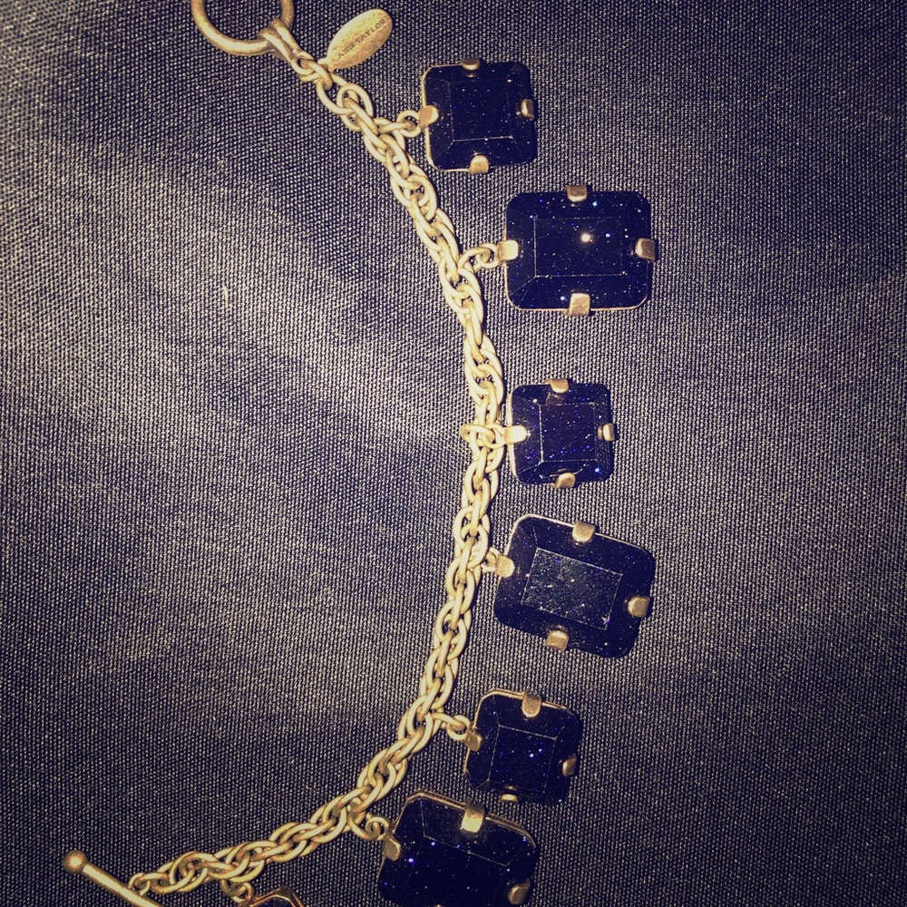 Ann Taylor Navy Stone Bracelet